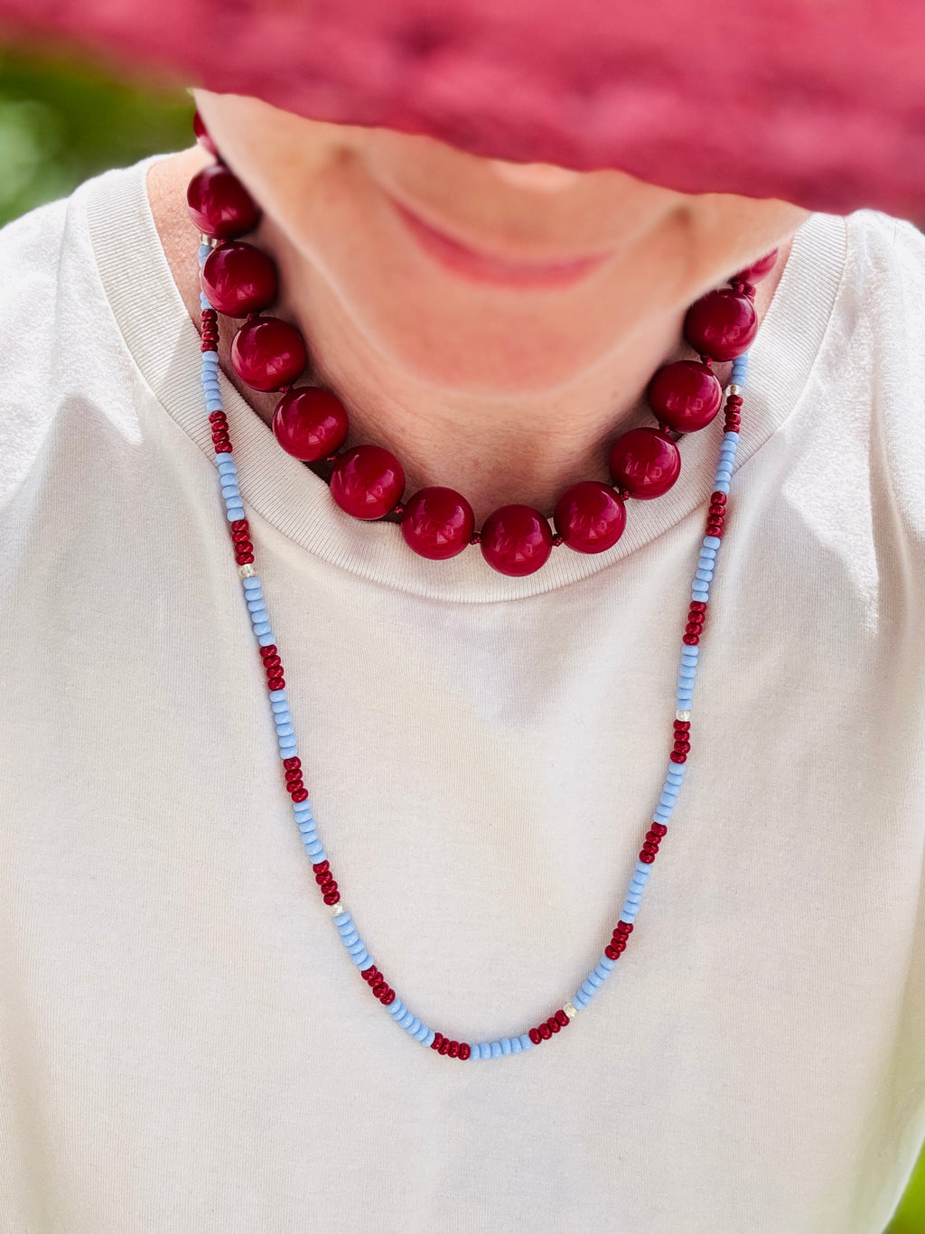 Bold Stripes - blue & burgundy