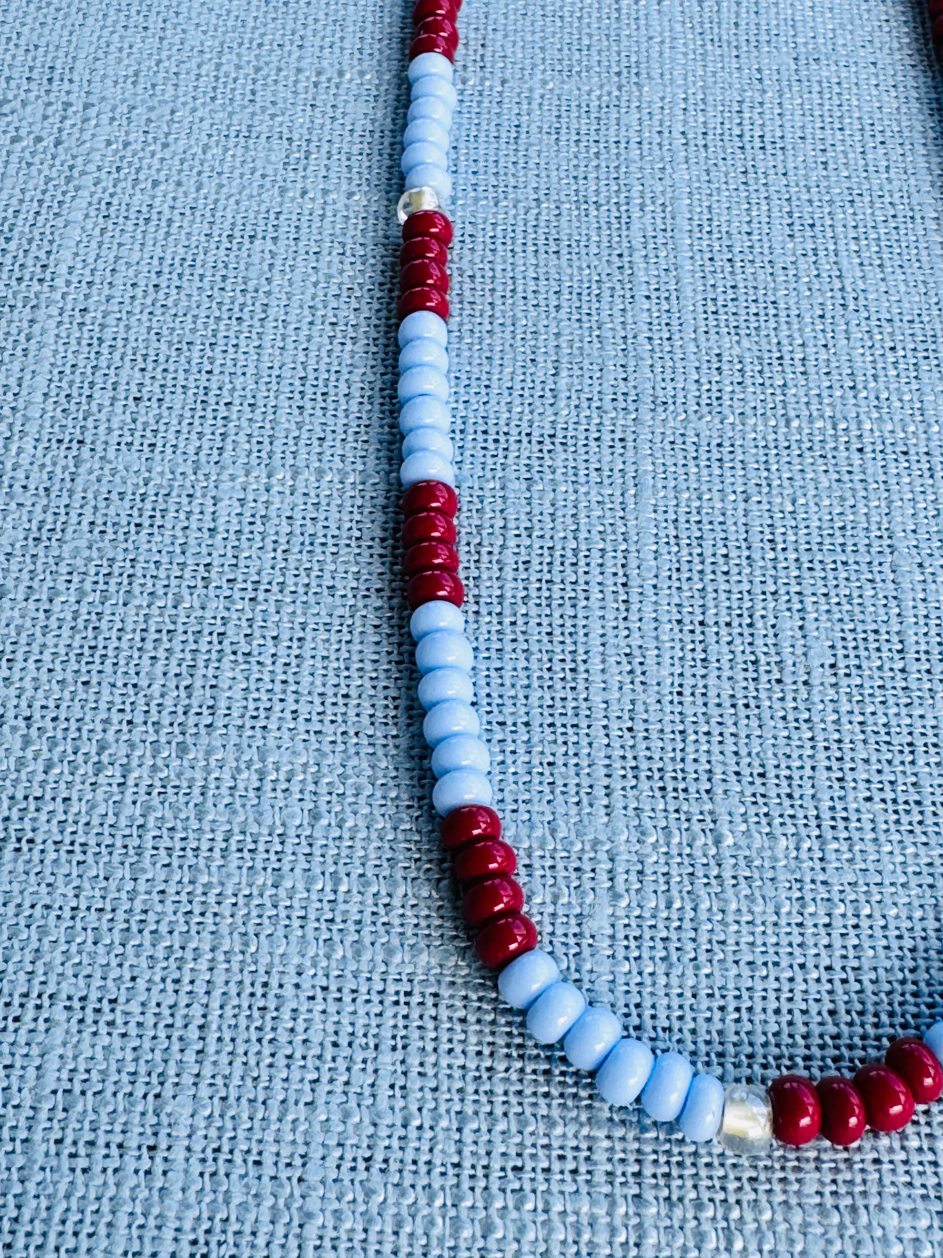 Bold Stripes - blue & burgundy