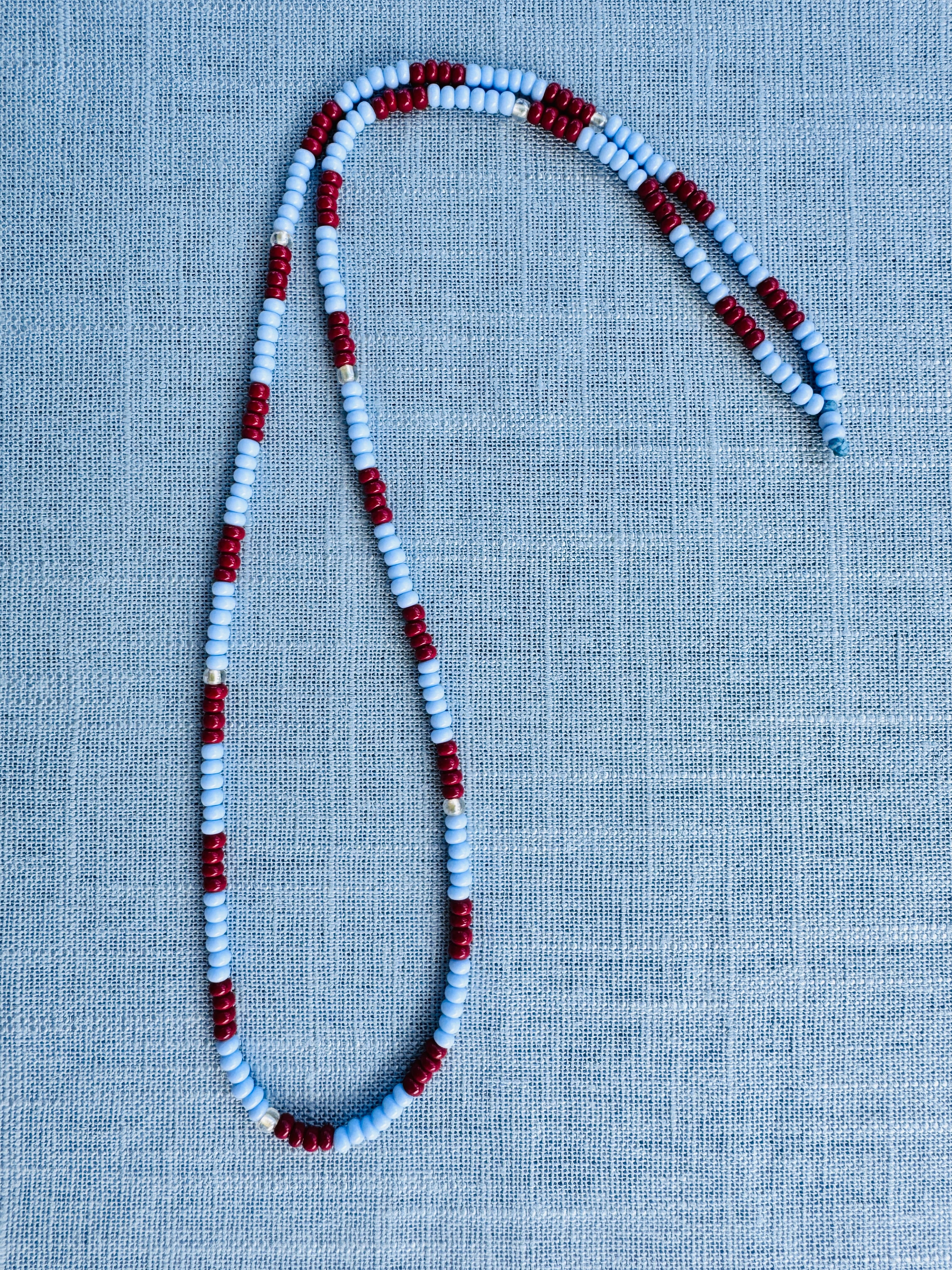 Bold Stripes - blue & burgundy