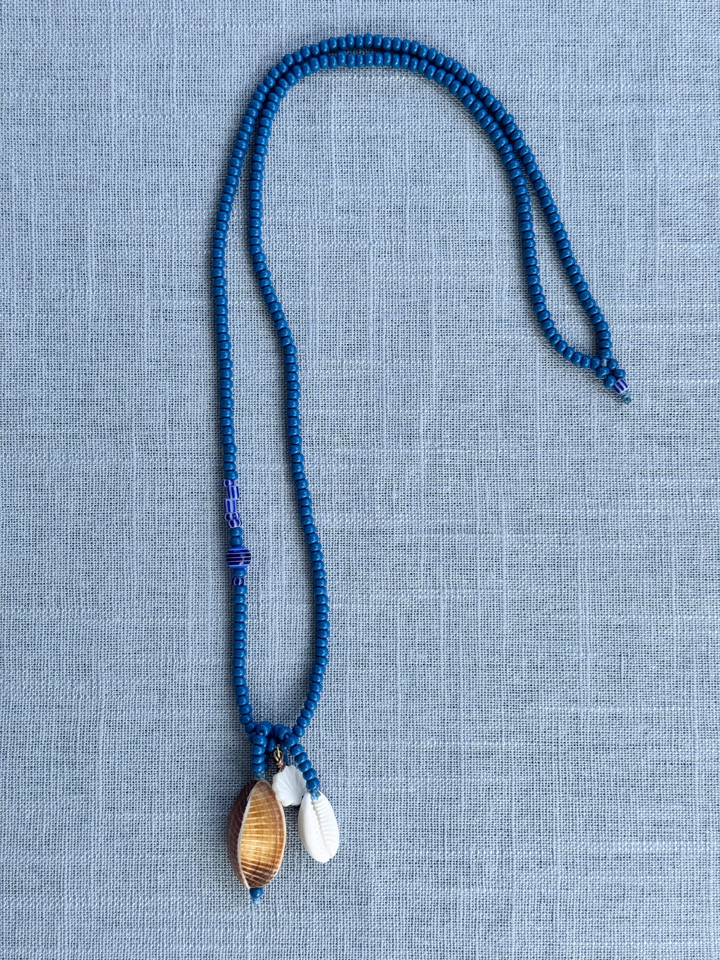 Long beaded blue