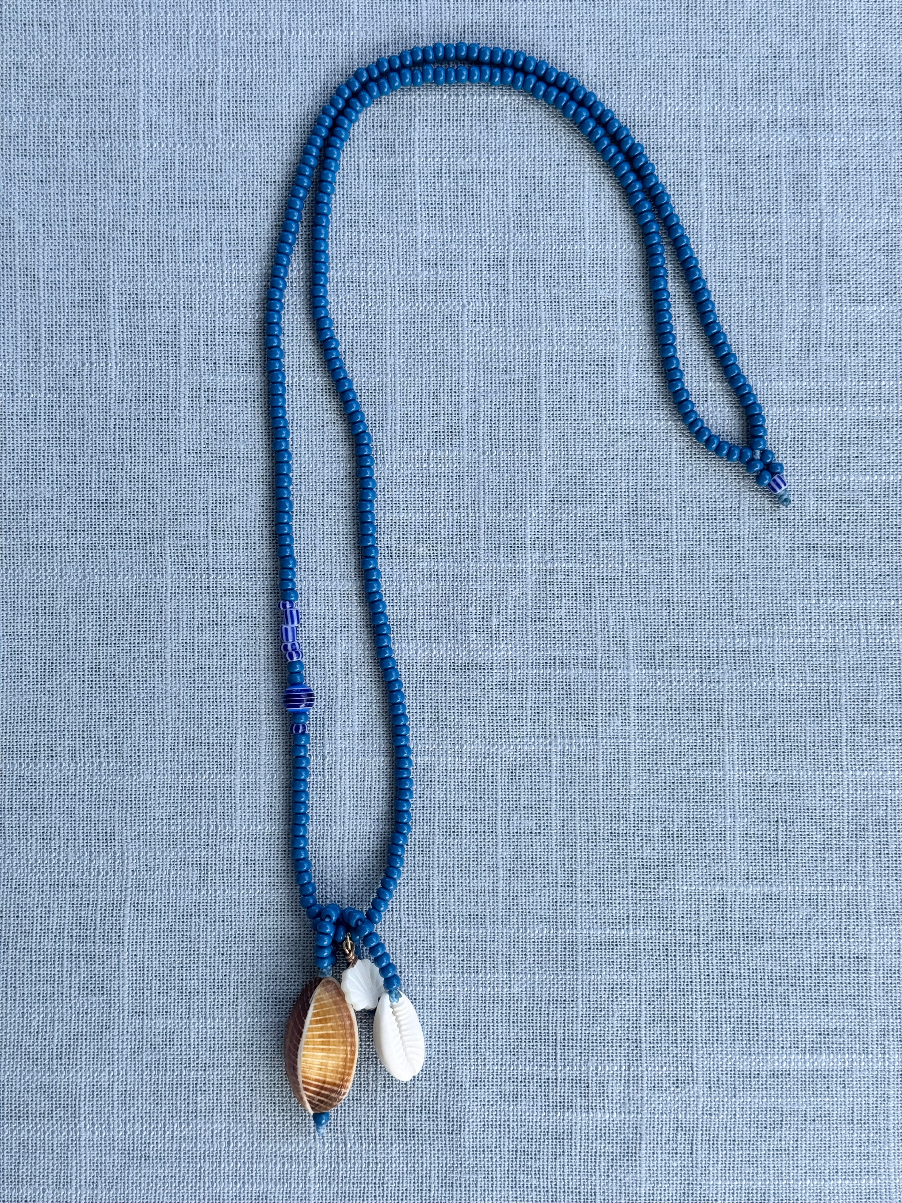 Long beaded blue
