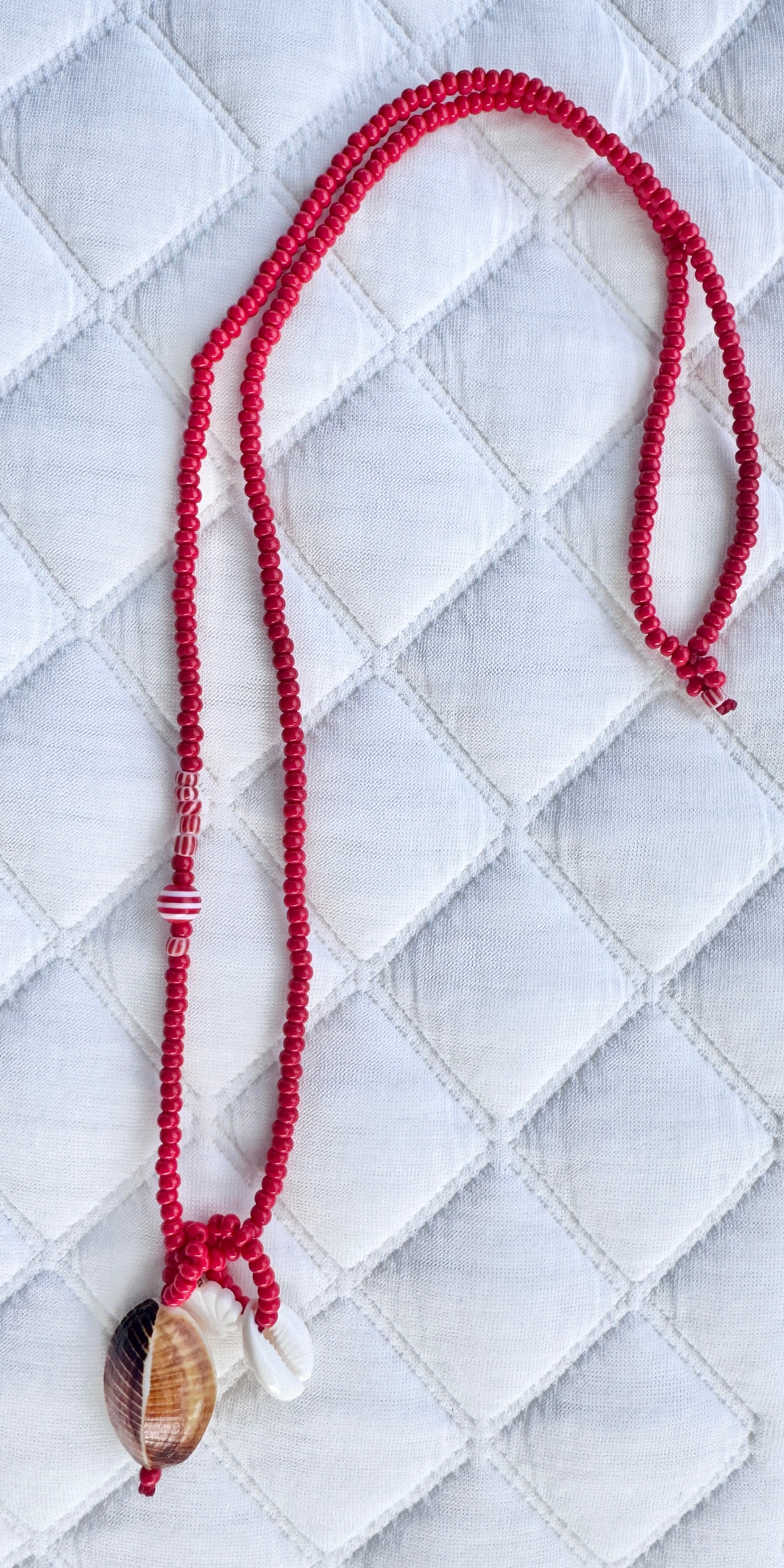 Long beaded  red