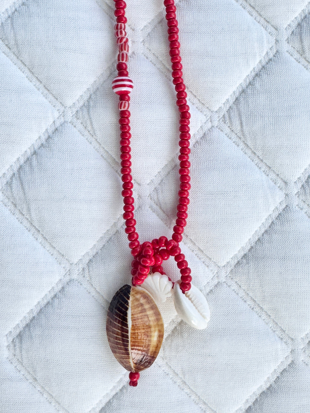 Long beaded  red