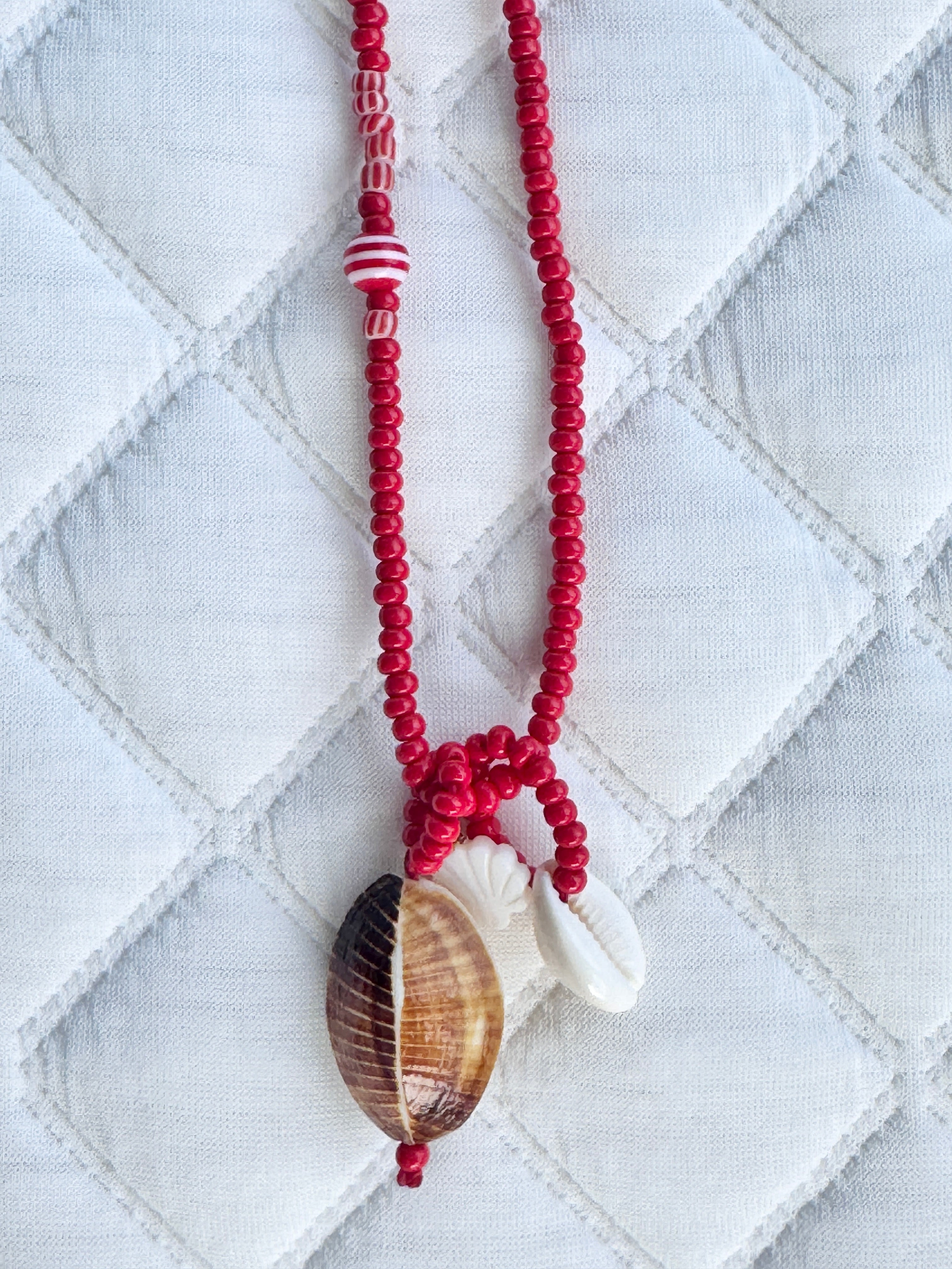 Long beaded  red