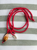 Long beaded  red