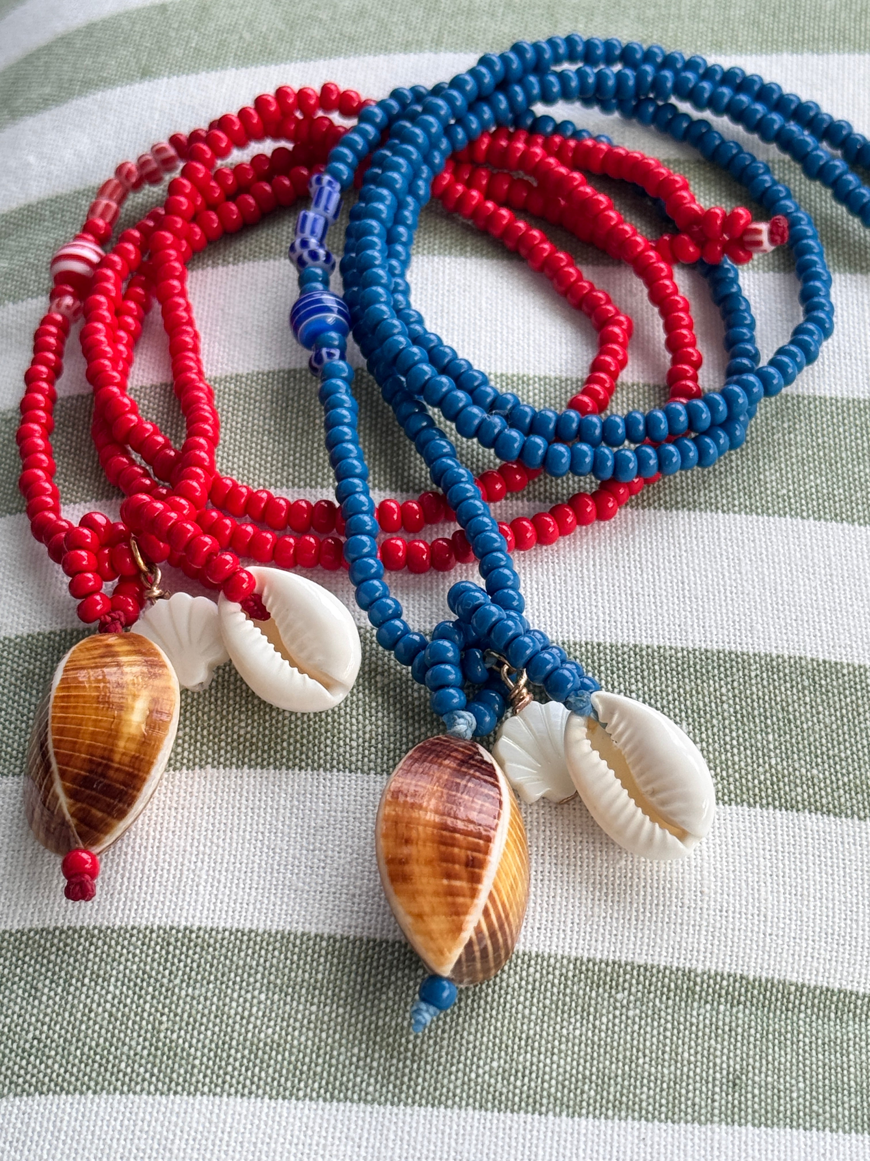 Long beaded  red